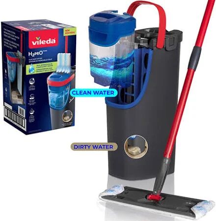 Vileda H2PRO%100 Kirli ve Temiz Suyu Ayıran Temizlik Seti & Mikrofiber Mop