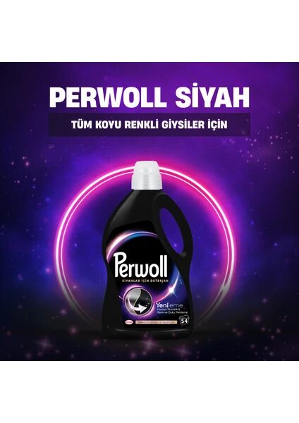 Perwoll Siyahlar & Koyu Renkliler Hassas Bakım Sıvı Çamaşır Deterjanı 2970 ml (54 Yıkama)
