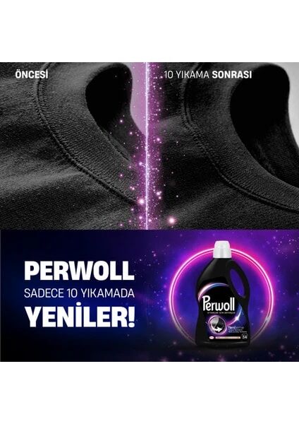 Perwoll Siyahlar & Koyu Renkliler Hassas Bakım Sıvı Çamaşır Deterjanı 2970 ml (54 Yıkama)