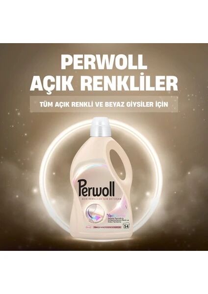 Perwoll Açık Renkliler İçin Hassas Sıvı Bakım Deterjanı 2970Ml (54 Yıkama)