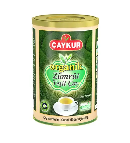 Çaykur Organik Zümrüt Yeşil Çay Teneke 125 gr