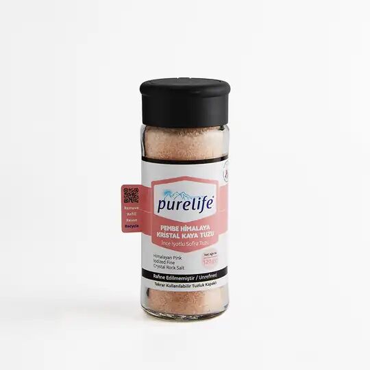 Purelife Himalaya Tuzu İyotlu İnce Pembe 500 gr (Değirmen)