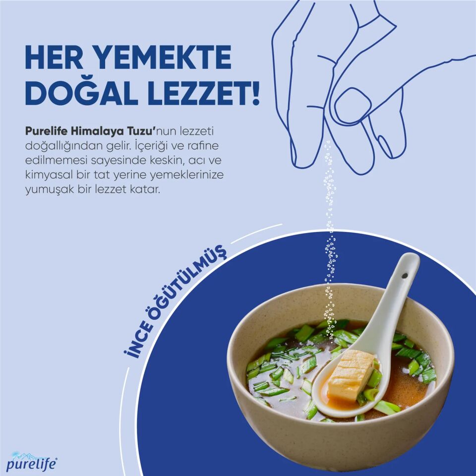 Purelife Himalaya Tuzu İyotlu İnce Beyaz – Tuzluk Kapaklı Cam Şişe 120g