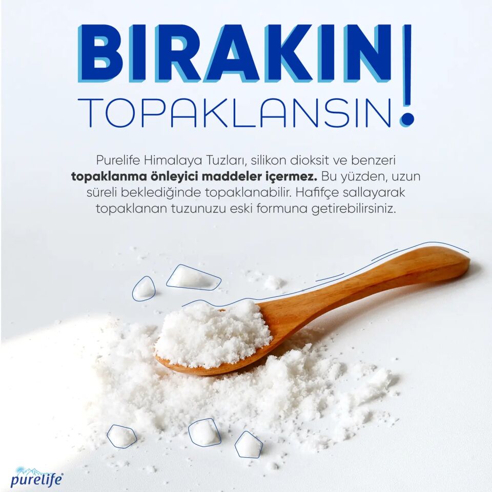 Purelife Himalaya Tuzu İyotlu İnce Beyaz – Tuzluk Kapaklı Cam Şişe 120g
