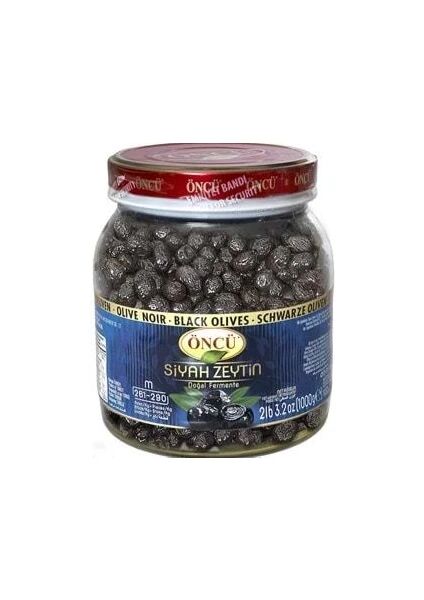 Öncü Siyah Zeytin Doğal Fermente 1 kg 261-320 Kalibreli Lezzetli Zeytin