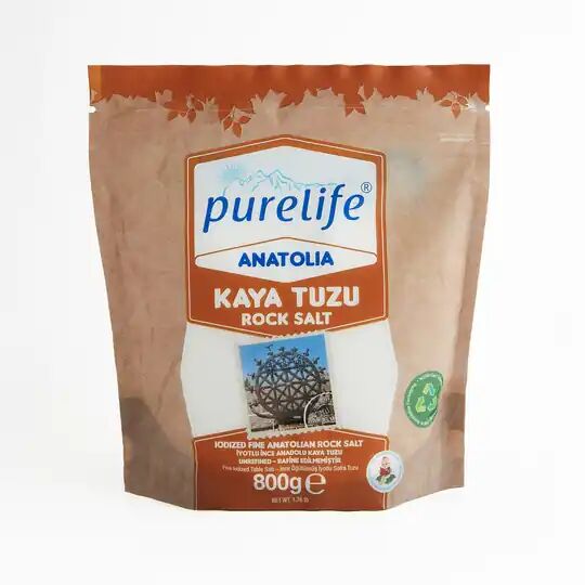 Purelife Anatolia Kaya Tuzu İyotlu İnce 800g