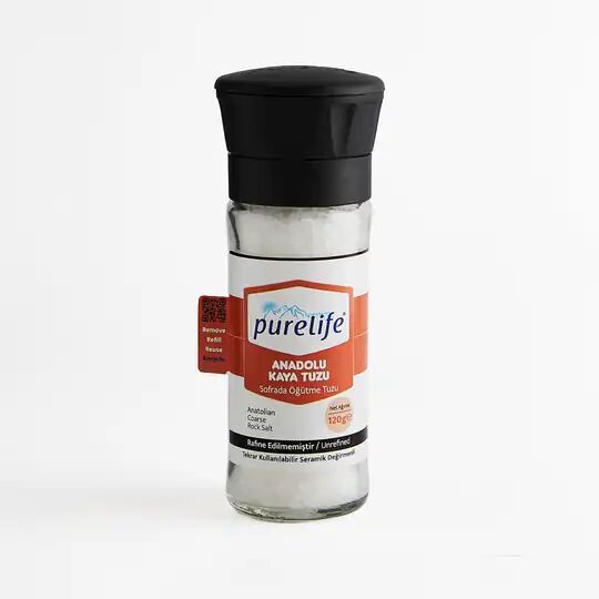 Purelife Anatolia Kaya Tuzu Granül - Seramik Değirmenli - 120 gr
