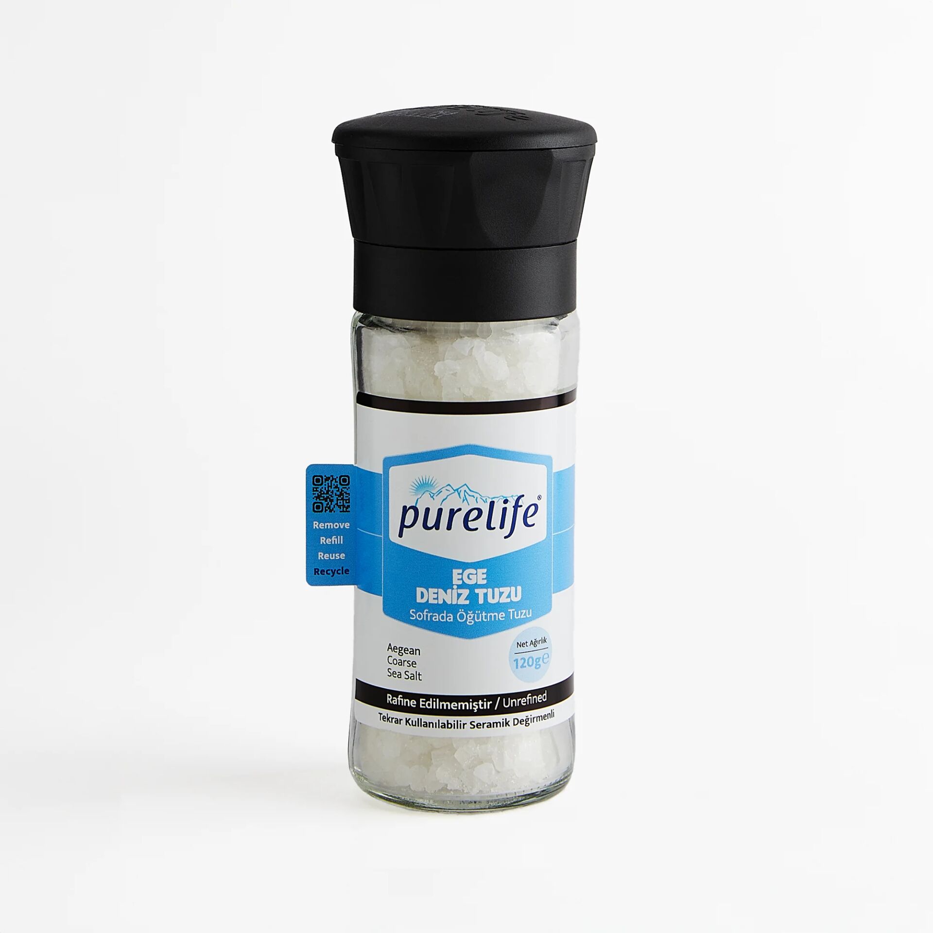 Purelife Aegean Deniz Tuzu Granül - Seramik Değirmenli -120g