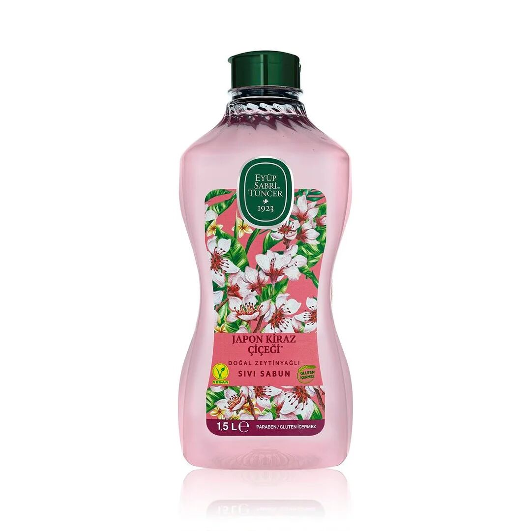 Eyüp Sabri Tuncer Japon Kiraz Çiçeği Doğal Zeytinyağlı Sıvı Sabun 1.5 lt