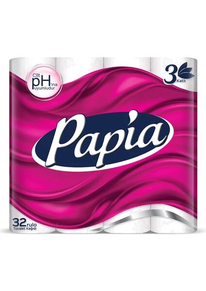 Papia 3 Katlı Tuvalet Kağıdı 32'li