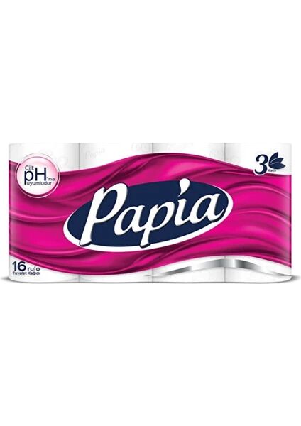 Papia 3 Katlı Tuvalet Kağıdı 16'lı