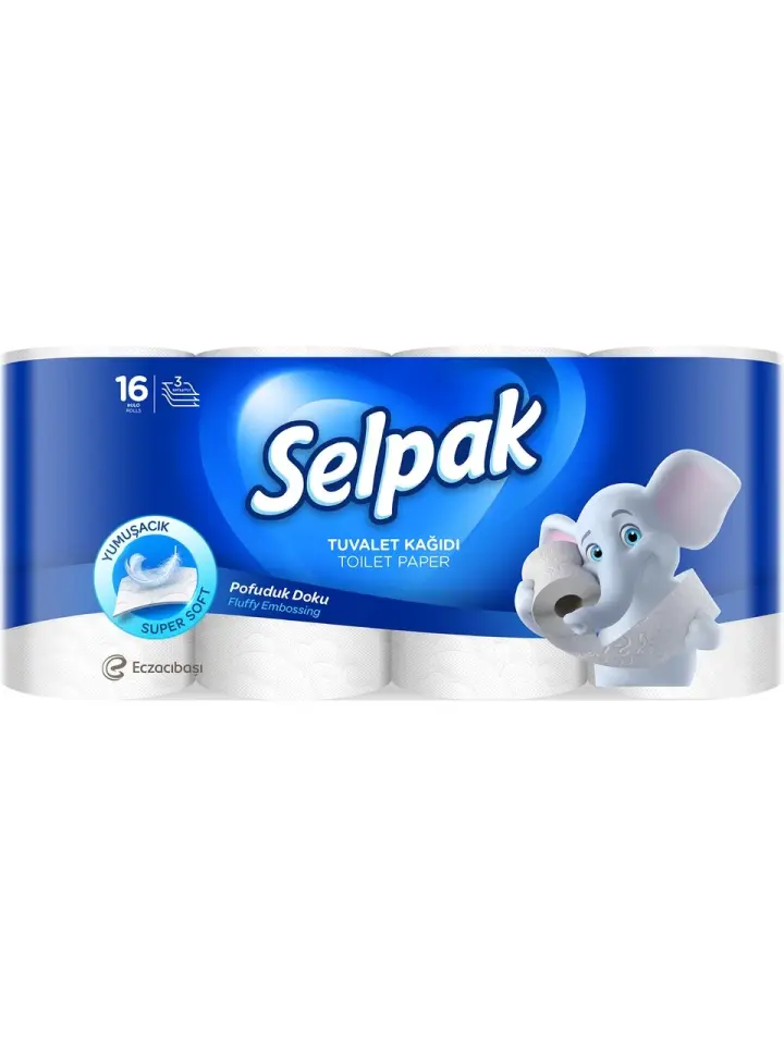 Selpak 3 Katlı Tuvalet Kağıdı 16'lı