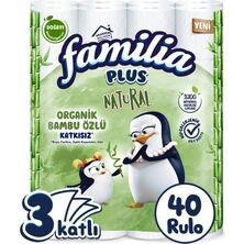 Familia Plus Natural 3 Katlı Tuvalet Kağıdı 40'lı
