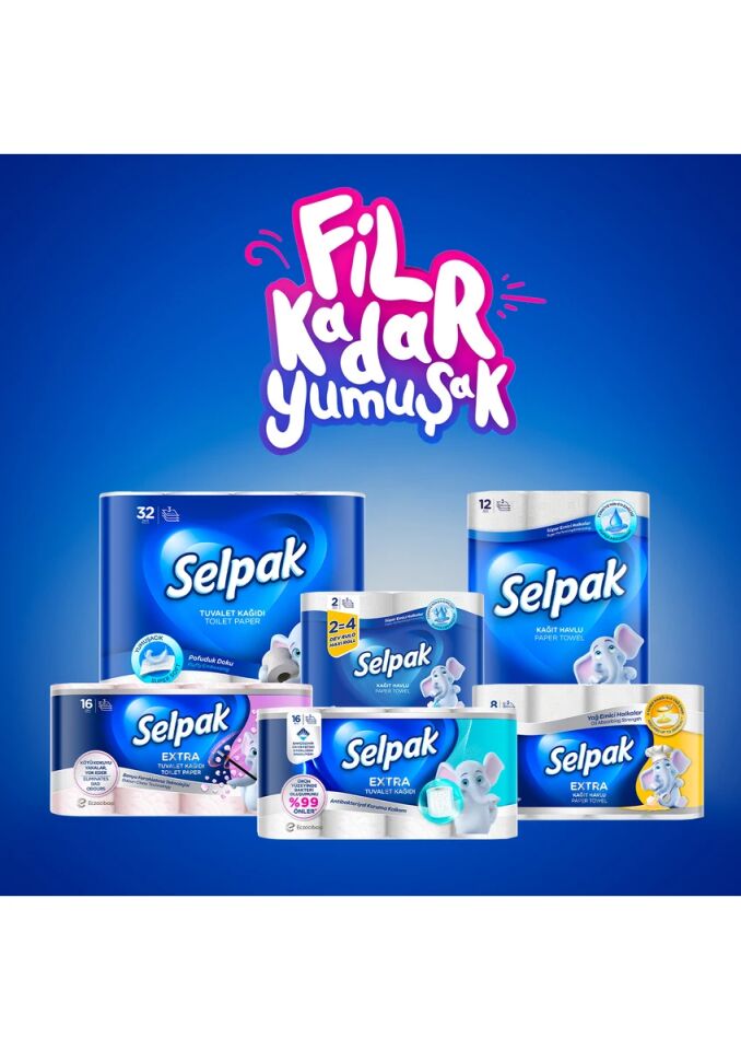 Selpak 3 Katlı Tuvalet Kağıdı 4 lü