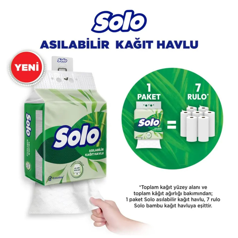 Solo Asılabilir Kağıt Havlu 1=7 Rulo