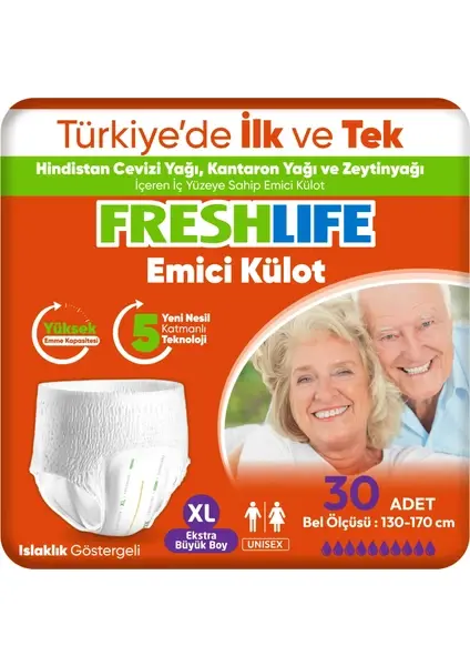 Freshlife Külot XLarge Hasta Bezi 30'lu