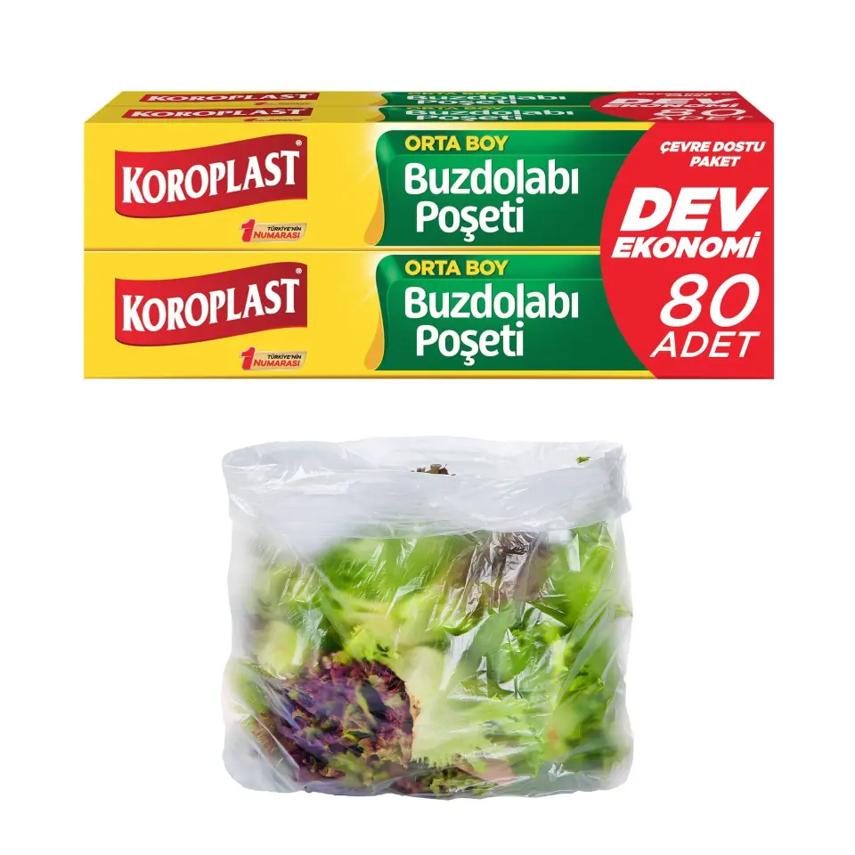 Koroplast Orta Boy Buzdolabı Poşeti Dev Ekonomi 80'li