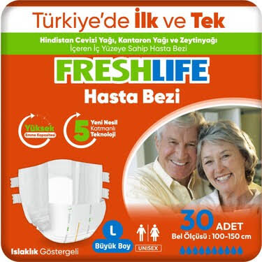 Freshlife Hasta Bezi Belbantlı Large 30 lu