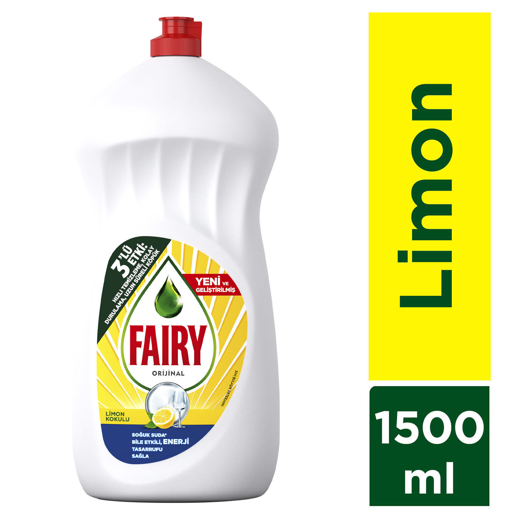 Fairy Elde Bulaşık Deterjanı 1500 Ml Limon Kokulu
